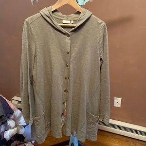 VERY RARE!  EUC Lori Goldstein hoodie zip up cardigan